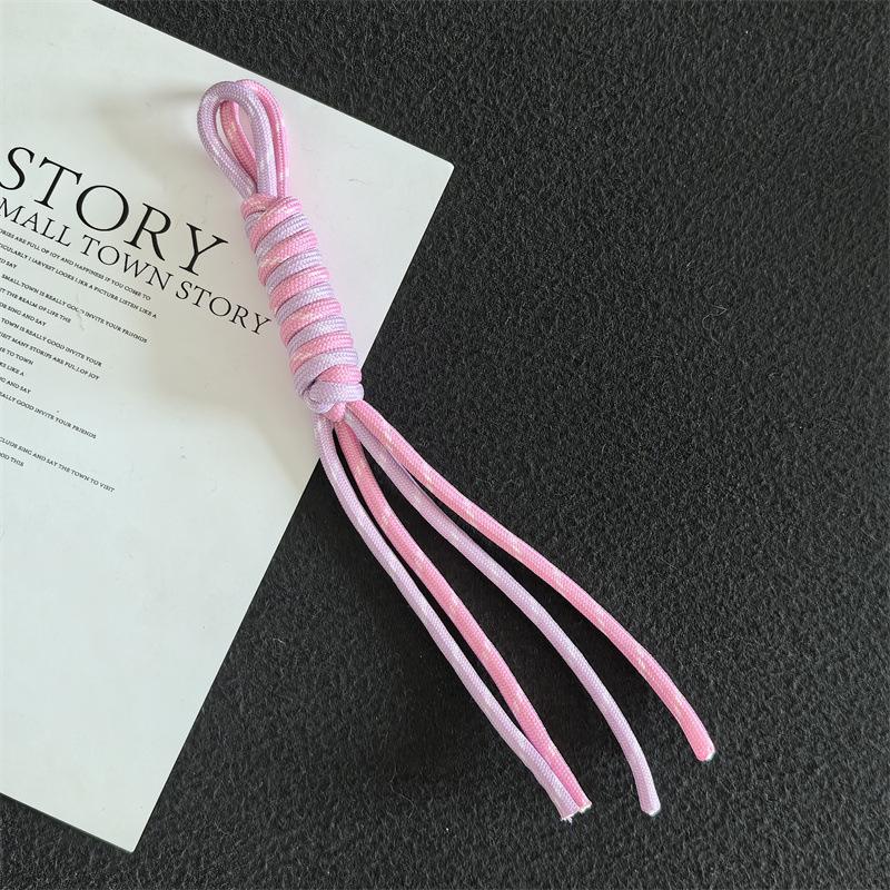 NEW Creative Anti-Lost Knot Nylon Rope Keyring Colorful Braided Lanyard Keychain For Car Backpack Pendant Accessories Gift