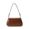 Genuine Cowhide Leather Women's Shoulder Bag, Stylish and Simple Underarm Flip Bag for Commuting, Shopping and Storage