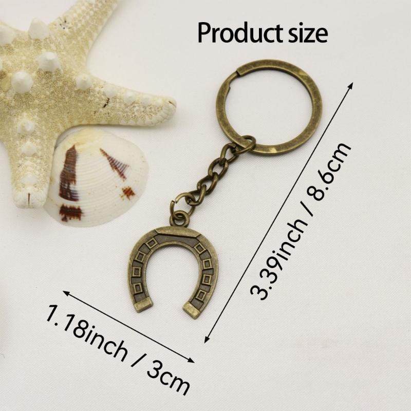 Convenient Metal Horseshoe Key Ring Featuring Clip Mechanism for Easy Key Attachment in Busy Lifestyles