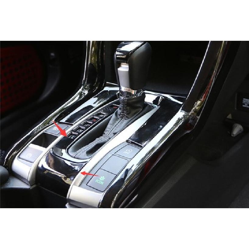 Black 2016-2019 2020 Central Console For Honda Civic 10th Gear Shift Frame Trim