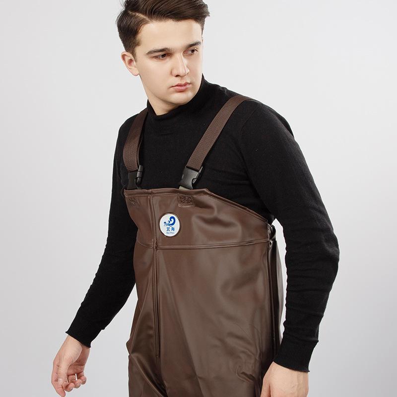 Eco-Friendly One-Piece Fishing Waders with Boots - Full Body Waterproof Pants