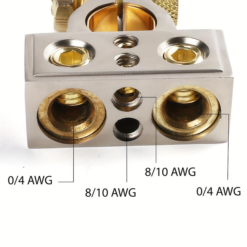 Heavy Duty Car Battery Connectors, 0/2/4/6/8/10 AWG, Top Post Multiple Battery