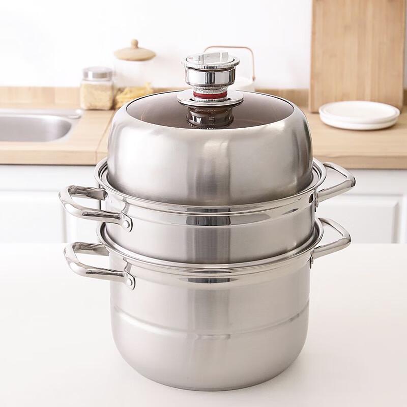 Yibo 30cm Mehrschichtiger Dampfgarer aus Edelstahl