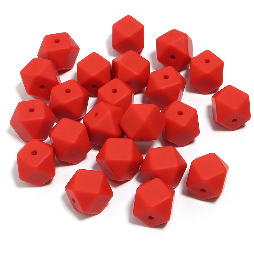 10pcs 19x14mm Hexagon Silicone Beads For Jewelry Making DIY Handmade Necklace Bracelets Phone Key Chain Decoration Accessories