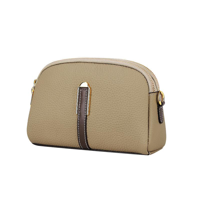Genuine Leather Cowhide Crossbody Bag Women's Fashion Middle-aged Mother Soft Leather Shoulder Mobile Coin Purse
