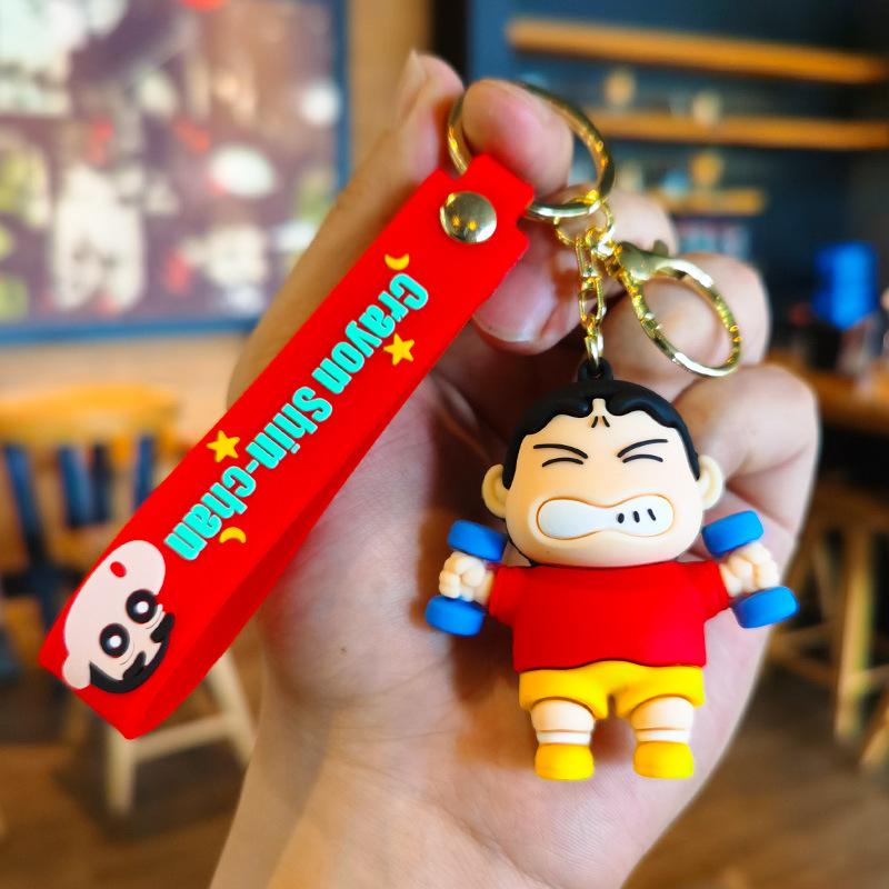 Crayon Shinchan Keychain Shinchan Key Ring Basketball Wall Sticker Cartoon Merchandise Shinchan s Daily Gift Y2k Fashion Toys
