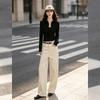 Bailuyu Slim-Fit Knit Cardigan Jacket