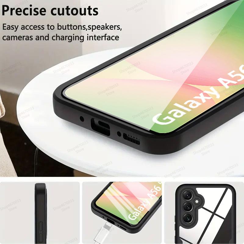 Pouzdro s plným krytím 360° pro Samsung Galaxy A56 A36 A26 A55 A34 A54 A35 A25 A15 A53 A13 A14 A52 Nárazuvzdorný kryt s ochranou displeje
