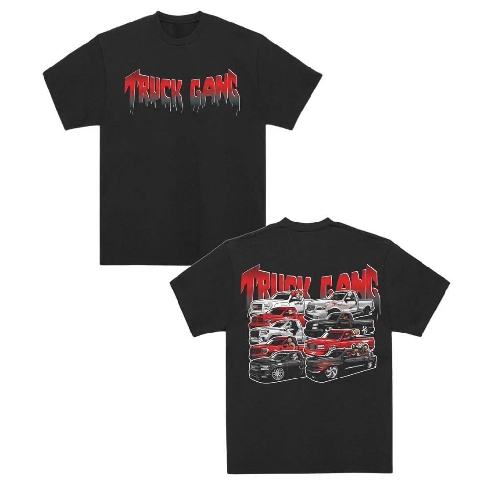 Truck Gang T-Shirt Pickup Truck Graphic Tee Streetwear Shirt for Truck Fans S