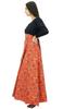 Bimba Women's Full-Sleeve Floral Round Neck Long Dress Boho Gothic Maxi