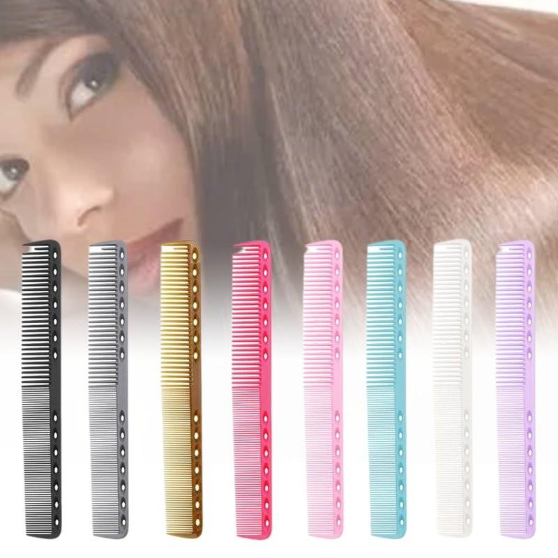 Hairdresser Haircut Hairdressing Plastic Combs Hollow Shape Both Dense Ends