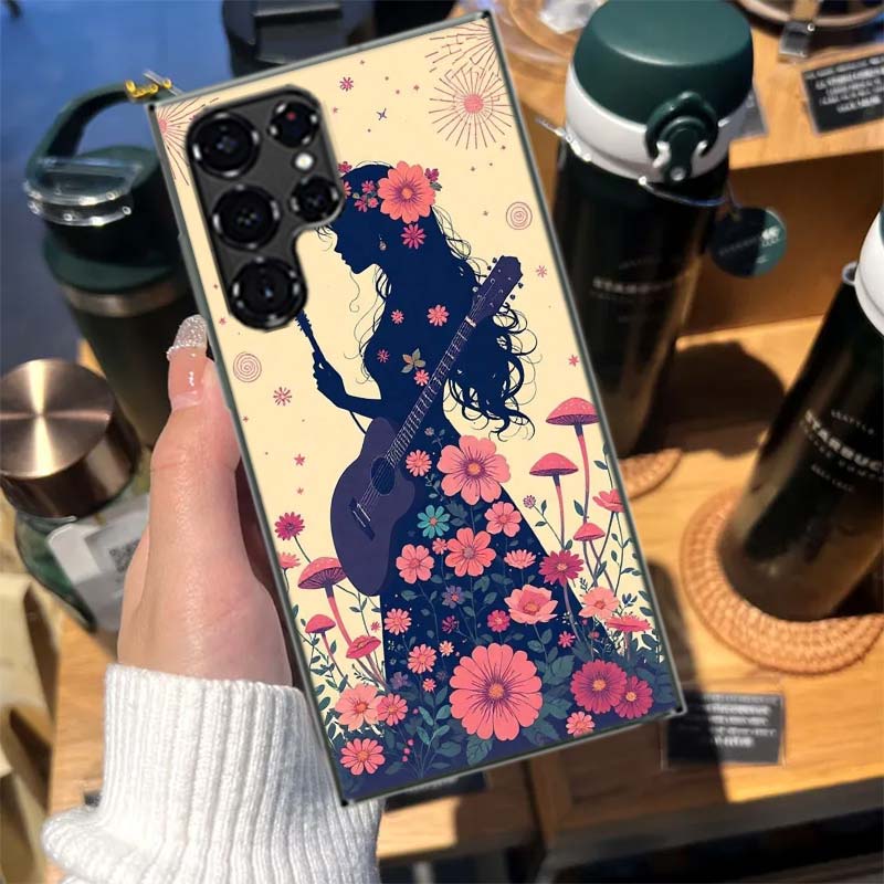 

Groovy Mushroom Silhouette Cases Phone Case for Samsung Galaxy S26 Ultra S25 Edge S24 S23 FE S21 Plus S20 S22 S10 Cover TPU Capa Samsung S21
