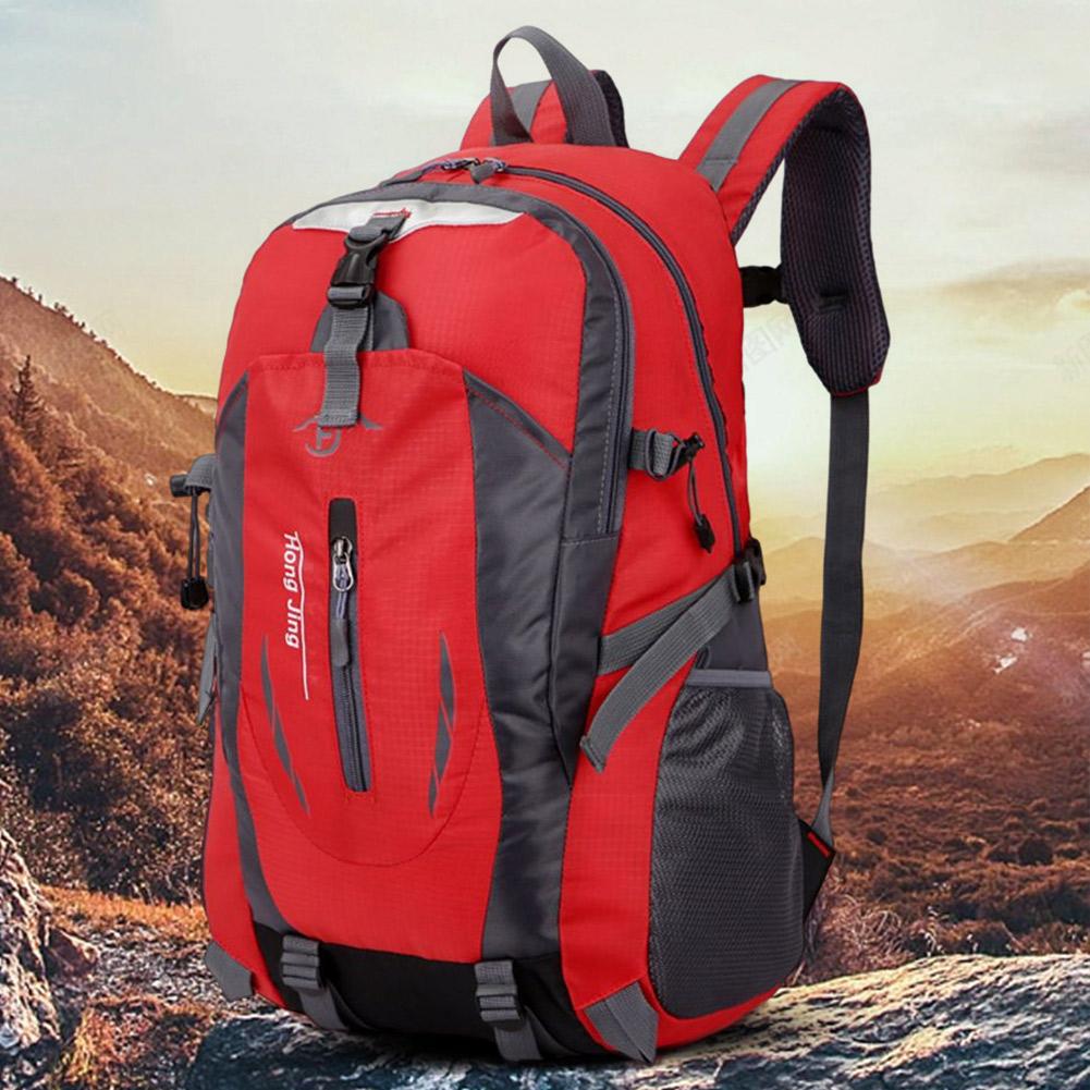 Polyester Climbing Rucksack Breathable Fishing Bag Large Capacity Wear-resistant Layered Storage Lightweight for Office Travel