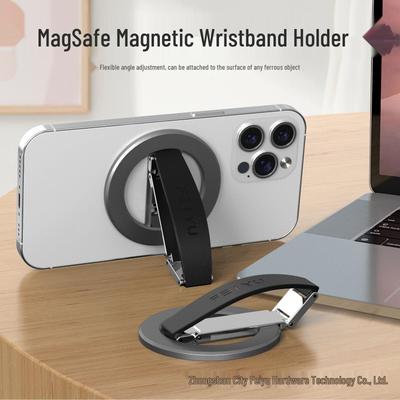 Super Strong Aluminum Magnetic Magsafe Wristband Phone Stand for Apple 12-15, Multi-Dimensional Rotation