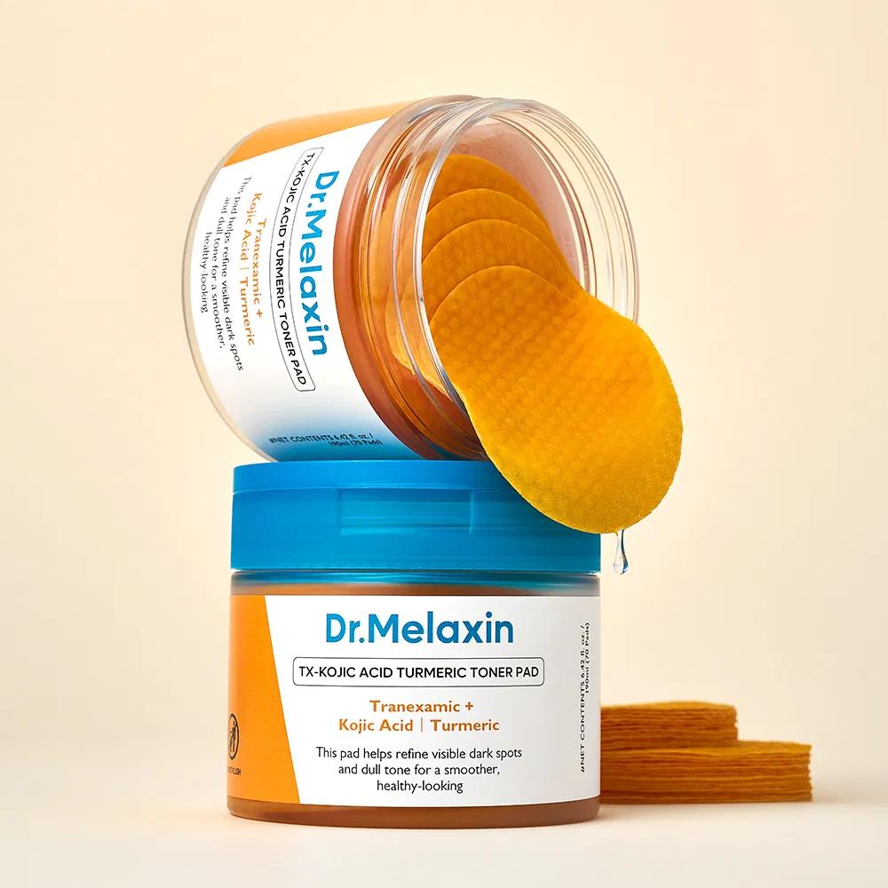 Dr.Melaxin TX Kojic Acid Turmeric Toner Pad Clarifying Smoothing 190ml 70ea Facial Pad K-Beauty