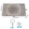 80pcs Keychains with Chain and 80pcs Jump Rings DIY Jewelry Making Accessories