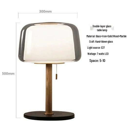 Nordic Designer Glass Table Lamp - Modern, Creative Lighting for Bedroom and Living Room
