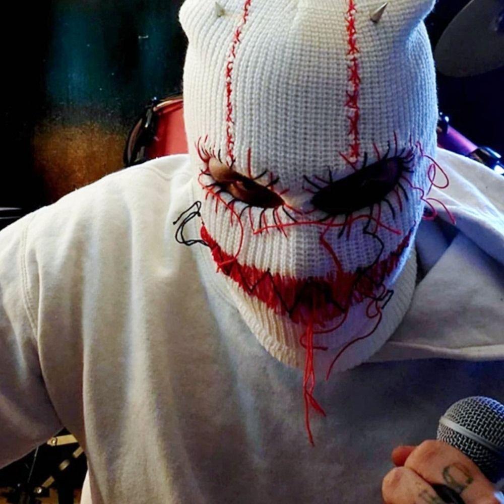 Funny Hooded Halloween Balaclava Handmade Party Beanie Cap Vintage Face Mask for Men Women