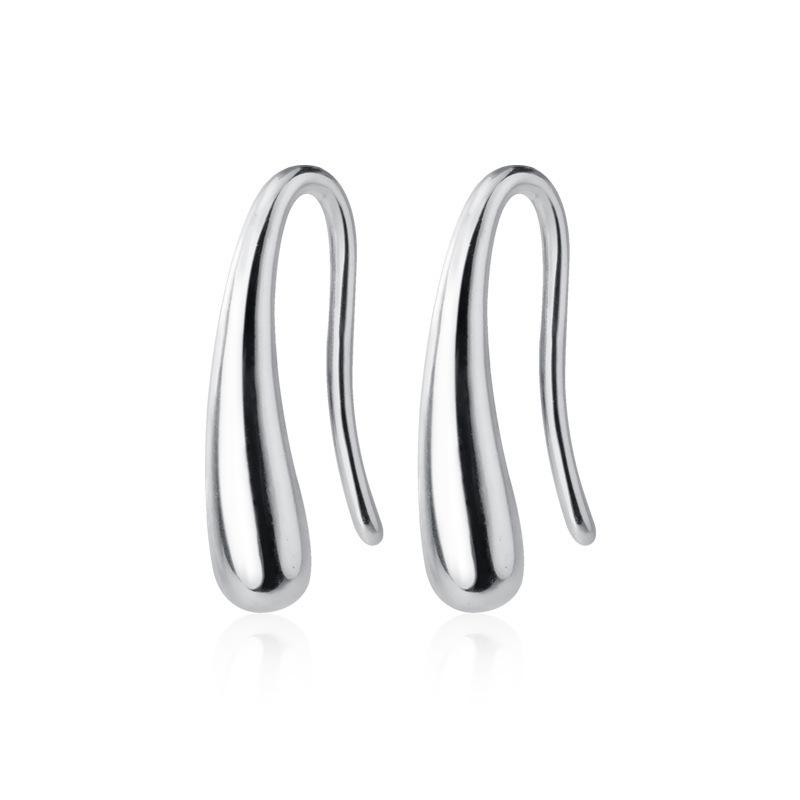 Elegant Water Drop Hoop Earrings for Women - Versatile and Smooth Design