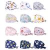 Unisex Cartoon Printing Scrub Cap Adjustable Buckle Print Design Lab Scrub Hat Breathable Soft Pure Healthcare Hats Pet Hospital