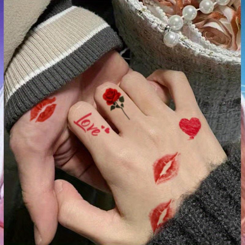 5pcs/1set, Love Themed Party Stickers, Holiday Date, Couple Confession Disposable Stickers, Featuring 40 Unique Designs.