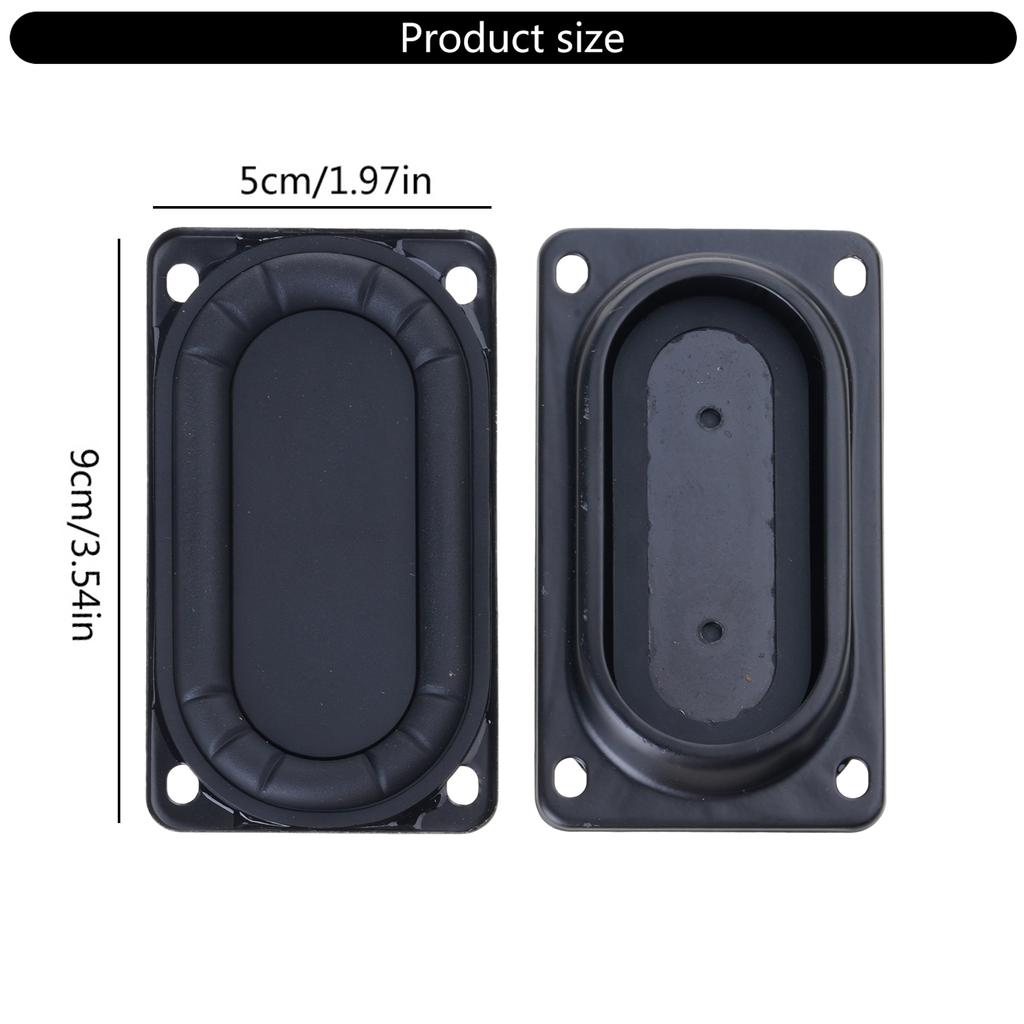 Pack of 2pcs Rubber Speakers Diaphragm 50x90mm Passive Bass Resonating Membrane Vibration Membrane Diaphragm Set