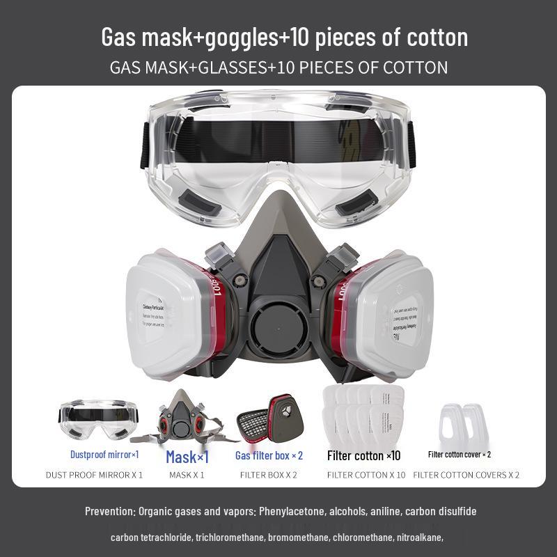 Industrial Respirator Gas Mask for Dust, Smoke, and Toxic Protection