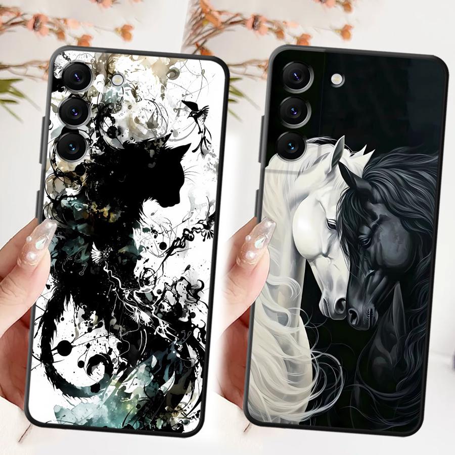Case for Samsung Galaxy A32 A25 A71 A24 A52 A36 A55 A41 A23 A53 A35 A26 A72 A73 A51 A22 Phone Cover Cool Animal Tiger Lion Horse