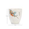 Boutique Ceramic Teacup Hand Painted Meditation Cup Single Portable Travel Tea Bowl Pu'er Master Cup Handmade Porcelain Tea Set