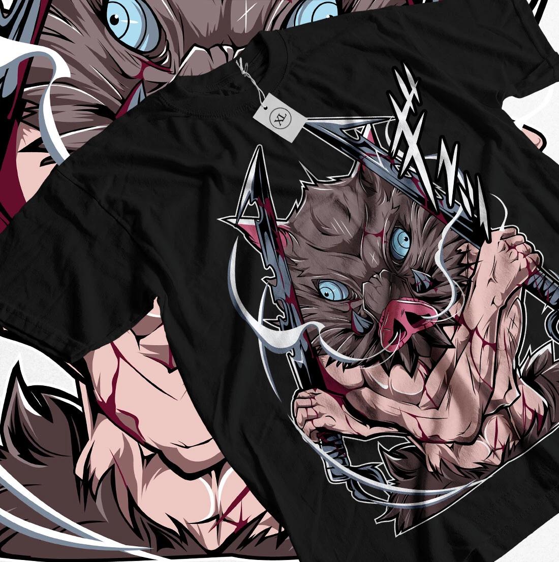 

Inosuke T-Shirt Demon Slayer Kimetsu No Yaiba Anime Manga Gift Shirt All Size 3XL