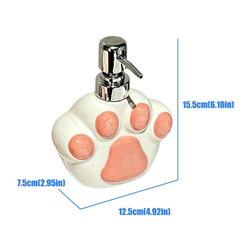 Funny Cats Shape Ceramic Liquid Soap Dispenser With Press Pump Liquid Hand Wash Bottle Soap Holder For Home Bathroom Use