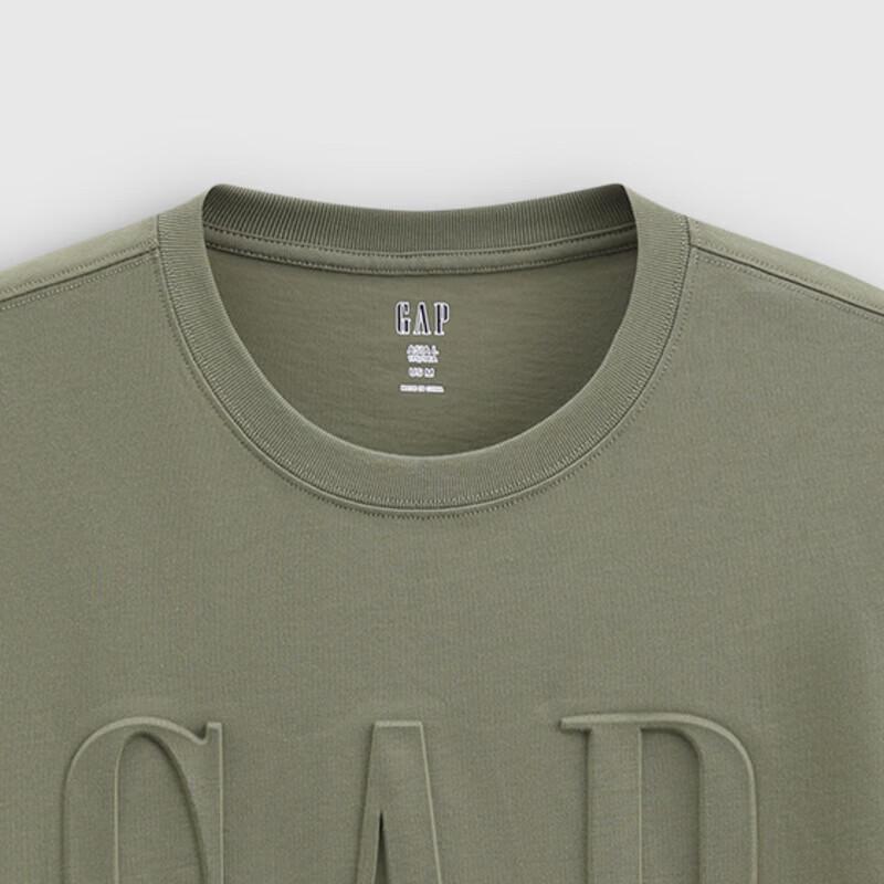 GAP Unisex Cotton 3D Logo Loose Crew Neck T-Shirt