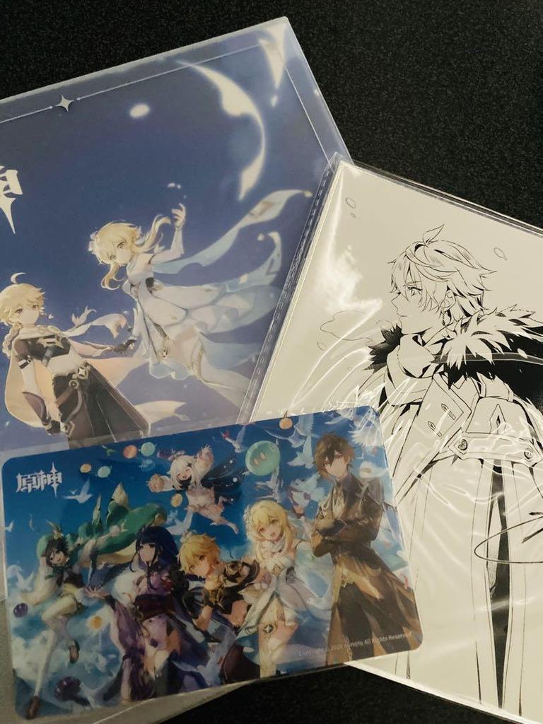 [USED] Genshin Impact Artbook Vol.1 Bonus Color Paper and Bonus Card Included