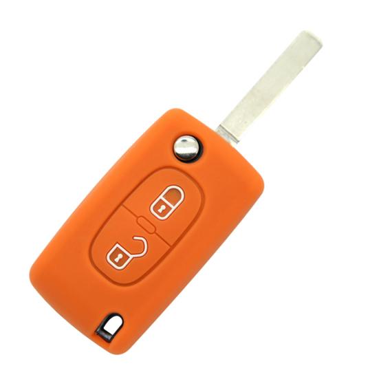 2 Buttons Silicone Remote Key Car Vehicle Case Cover for Peugeot Citroen