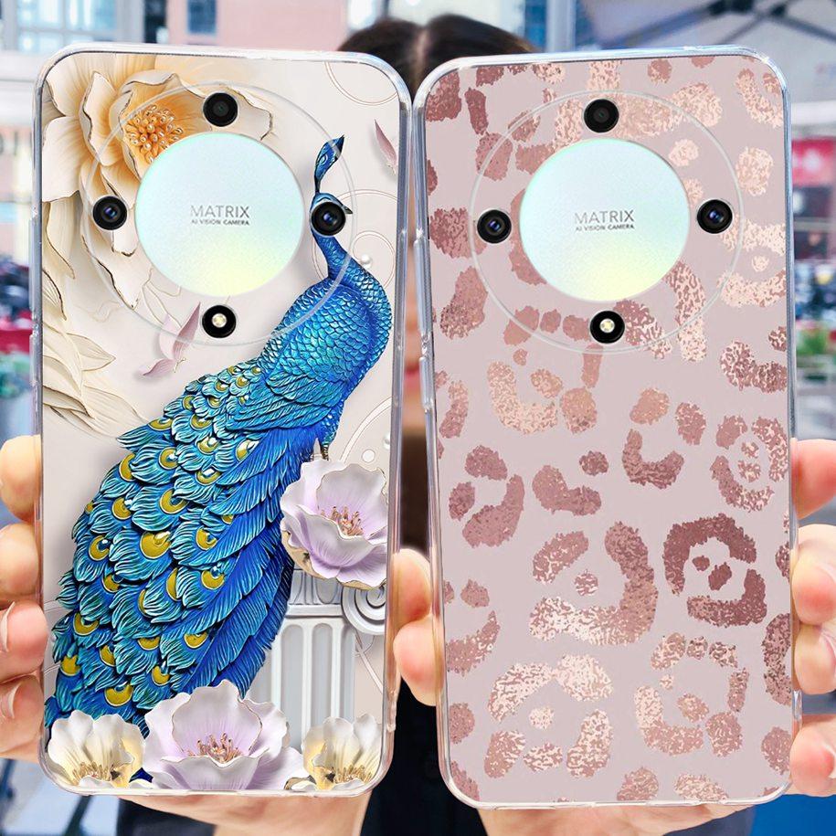 For Honor X9b 5G Case 2023 Fashion Flower Clear Silicone Soft Back Cover For Honor X9a RMO-NX1 Funda HonorX9 X 9 X 9B X 9A Coque