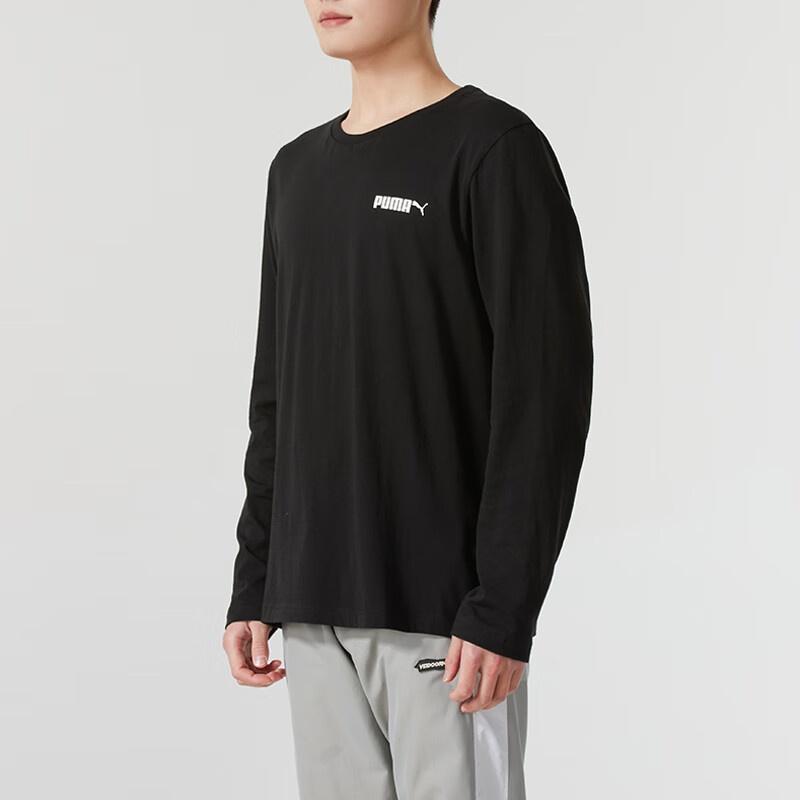 PUMA T Shirts Men's Black Crew Neck Moderate 691339-01