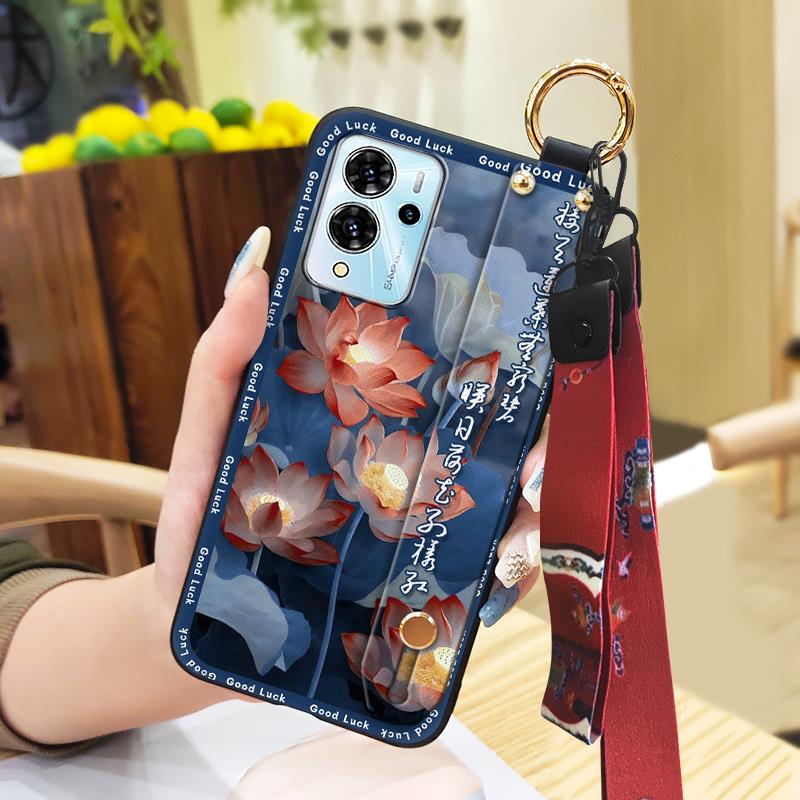 Silicone Dirt-resistant Phone Case For ZTE Blade V40 Pro Durable Waterproof Wristband Anti-dust Shockproof Elderly Lady