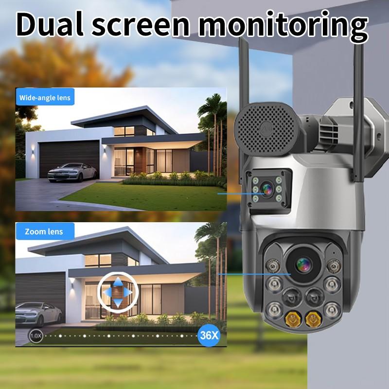 OKAM PRO APP HD 4K 8MP 36X Zoom 4G Kamera Dual-Linse Personenerkennung Auto-Tracking WIFI Außenkamera Nachtsicht Wasserdicht CCTV