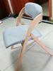 Folding Chair, Wooden Backrest Chair, Solid Wood Dining Chair, Multi-functional Stool, Foldable Chair for Home and Office