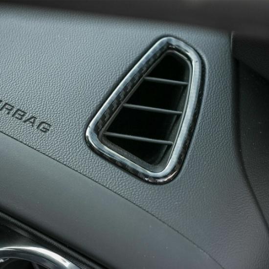Carbon Fiber Center Dashboard Side Air Vent Outlet Trim for Chevrolet Camaro 17+