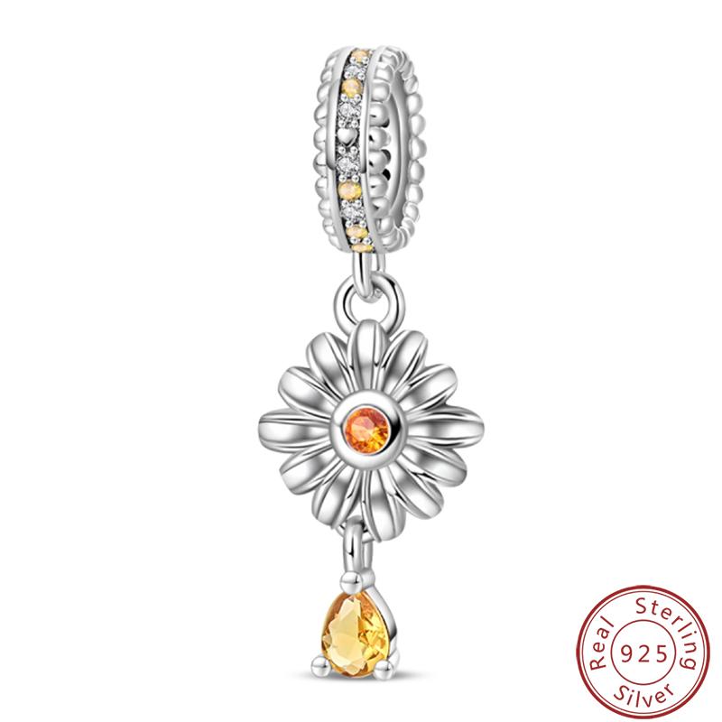 

Warm Metal Parent-Child Moment Shining Sunflower Bouquet Charms Beads 3Mm Make your own Fine Accessory Making Elegant Fashion Beautiful Lovely