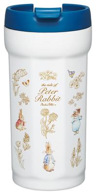 Skater Octagonal Stainless Steel Tumbler with Lid 350ml Vacuum Insulated Flap Lock Peter Rabbit Warm/Cold SMVO4-A