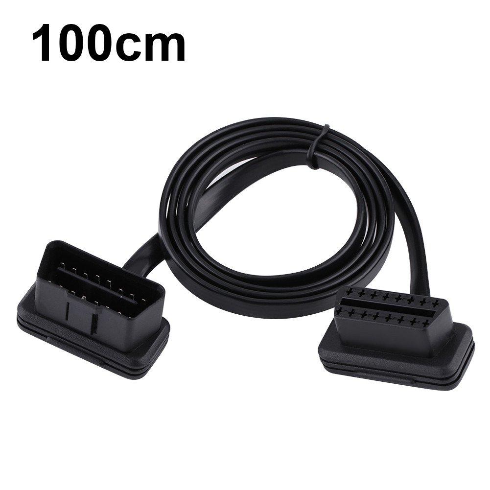Obd2 Thin Cable To Qiilu OBD2 Extension Cable OBD2 Extension Cable Diagnostic Adapter 16pin 30cm / 60cm / 100cm (100)
