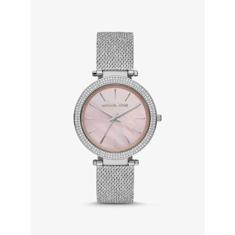 

Женские часы Michael Kors Oversized Darci с паве, серебристого цвета, на сетчатом ремешке MK4518 серебряный