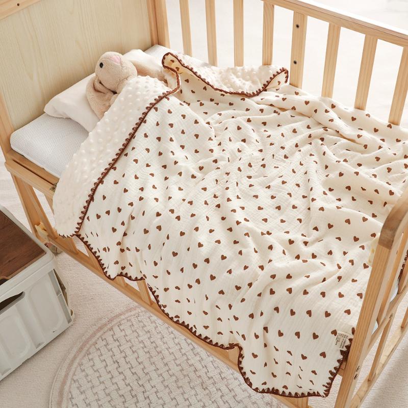 

Beanie Blanket Baby Four Seasons Cover Blanket Pure Cotton Gauze Quilt Air Conditioning Quilt Thin Quilt 100x140cm білий