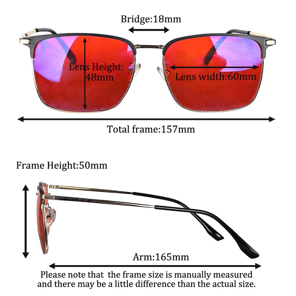 Big Size Eyeglasses for Men Better Sleep Glasses with Red Lenses Long Time Working Orange Gaming Glasses Driving Night Vision