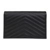 Saint Laurent Ysl Cassandre Removable Shoulder Strap Magnetic Snap Small Calfskin Wallet Crossbody Bag Women Bags Black 742920-BOW08-1000
