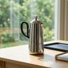 Bule para Café com Alça de Argola Aço Inoxidável Polido Bule Moderno para Casa
