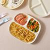 BJ Ceramic 3-Compartment Square Breakfast Plate