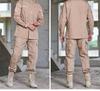 Men's Wear-Resistant Black Camouflage Tactical Suit for Spring/Autumn